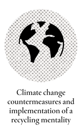 Climate change countermeasures and implementation of a recycling mentality