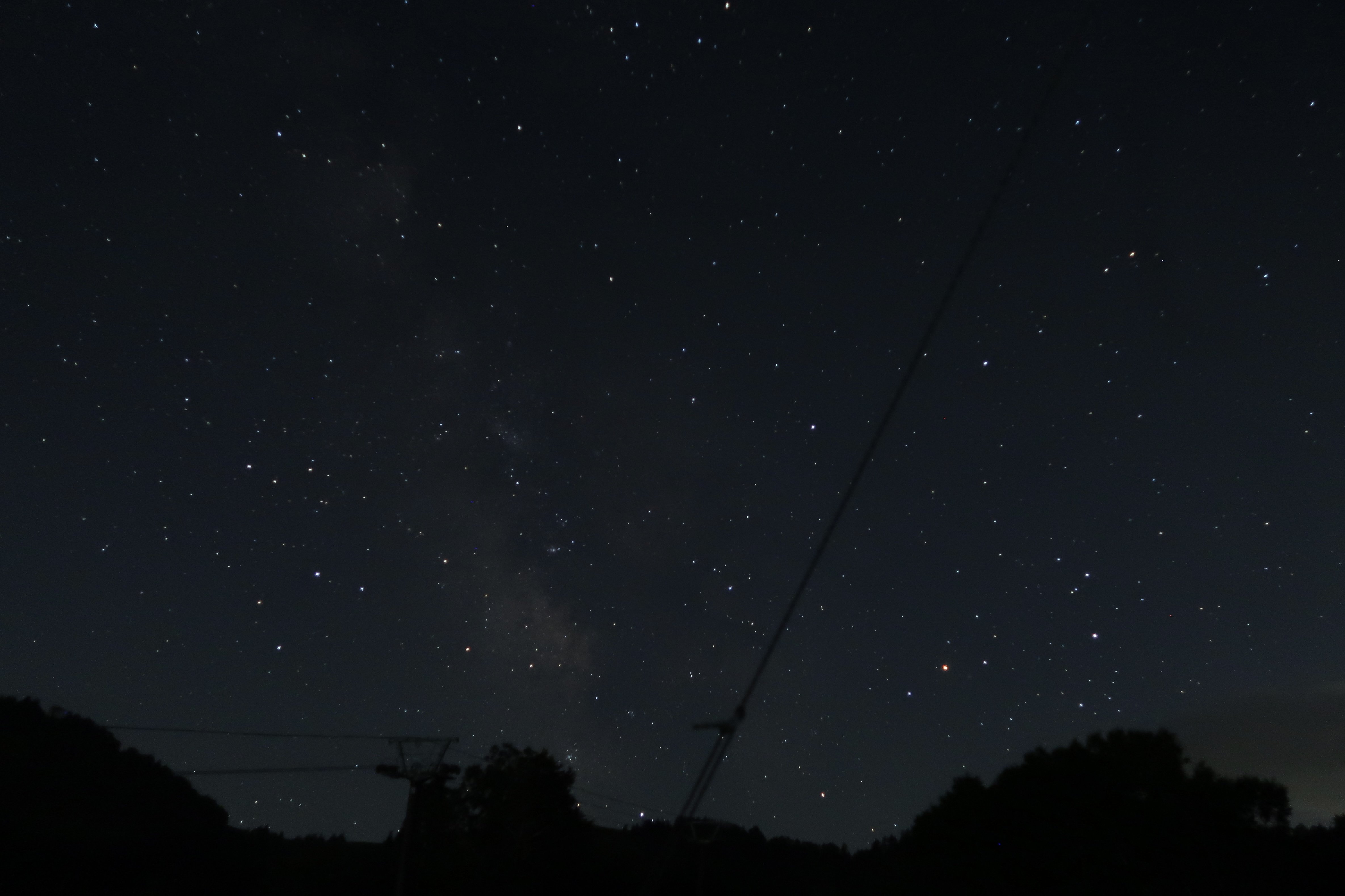 志賀高原のキャンプ場　星空